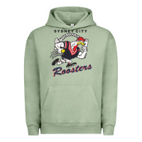 Pigment Oil Green roosters-sydney city Classic Urban Hoodie - ArtMosaic