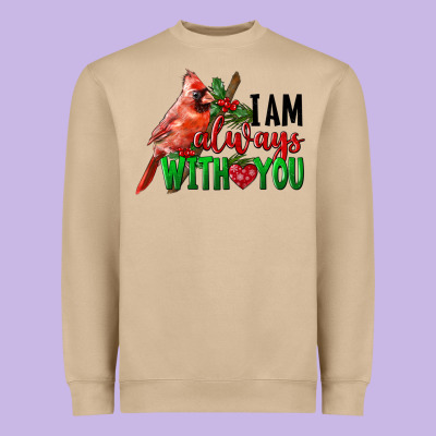 I Am Always With Your Cardinal Bird Heavyweight Sweatshirt Designed By Lillyallendesigns