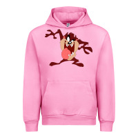 Fuchsia Pink tasmanian devil cartoon character Urban Hoodie - ArtMosaic