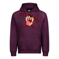 Mauve Wine tasmanian devil cartoon character Urban Hoodie - ArtMosaic