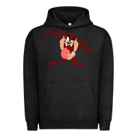 Pigment Black tasmanian devil cartoon character Urban Hoodie - ArtMosaic