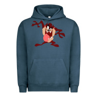 Pigment Midnight Navy tasmanian devil cartoon character Urban Hoodie - ArtMosaic