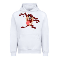 White tasmanian devil cartoon character Urban Hoodie - ArtMosaic