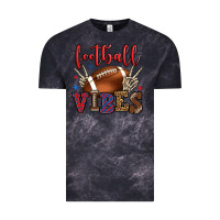 Cloud Black Football vibes red and blue Vintage Tee - HowdyJamesFarm