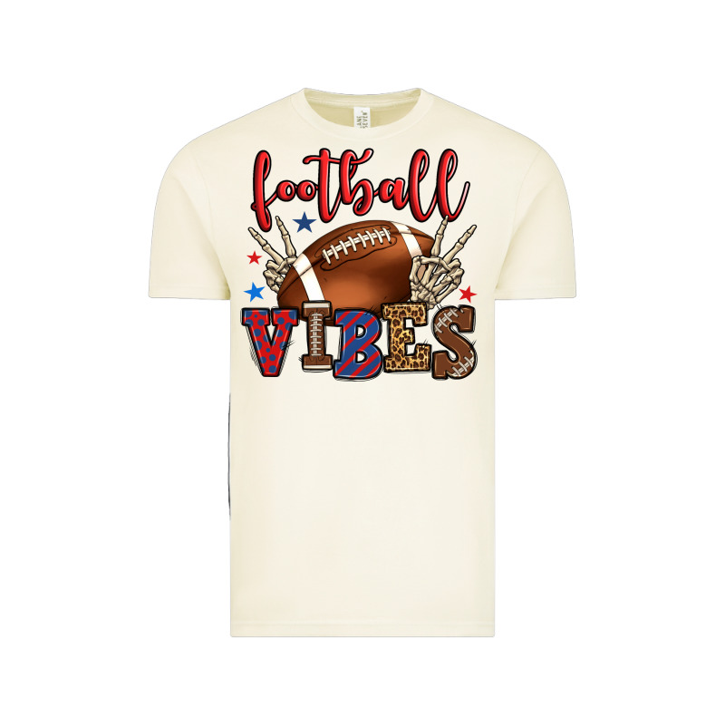 Football Vibes Red And Blue Vintage Tee by HowdyJamesFarm | Teevron