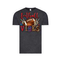 Vintage Black Football vibes red and blue Vintage Tee - HowdyJamesFarm