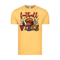 Vintage Mustard Football vibes red and blue Vintage Tee - HowdyJamesFarm