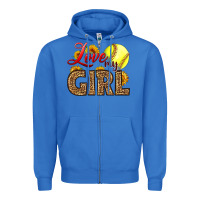 True Royal Love My Girl Softball Zipper Hoodie - LillyAllenDesigns