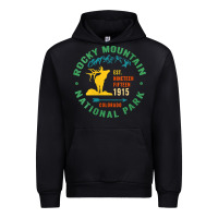 Black womens rocky mountain national park hiking travel souvenir novelty v n Urban Hoodie - trangStudio