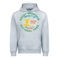 Heather Grey womens rocky mountain national park hiking travel souvenir novelty v n Urban Hoodie - trangStudio