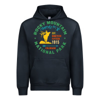 Navy womens rocky mountain national park hiking travel souvenir novelty v n Urban Hoodie - trangStudio