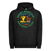 Pigment Black womens rocky mountain national park hiking travel souvenir novelty v n Urban Hoodie - trangStudio