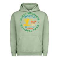 Pigment Oil Green womens rocky mountain national park hiking travel souvenir novelty v n Urban Hoodie - trangStudio