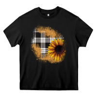 Black sunflower christmas patch Heavy Core Tee - JahusDesignShop