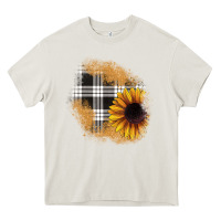 Cream sunflower christmas patch Heavy Core Tee - JahusDesignShop