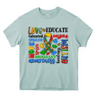 Arona autism awareness typography Heavy Core Tee - Artiststas
