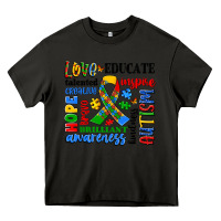 Asphalt autism awareness typography Heavy Core Tee - Artiststas