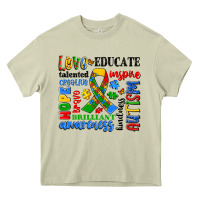 Mossy autism awareness typography Heavy Core Tee - Artiststas