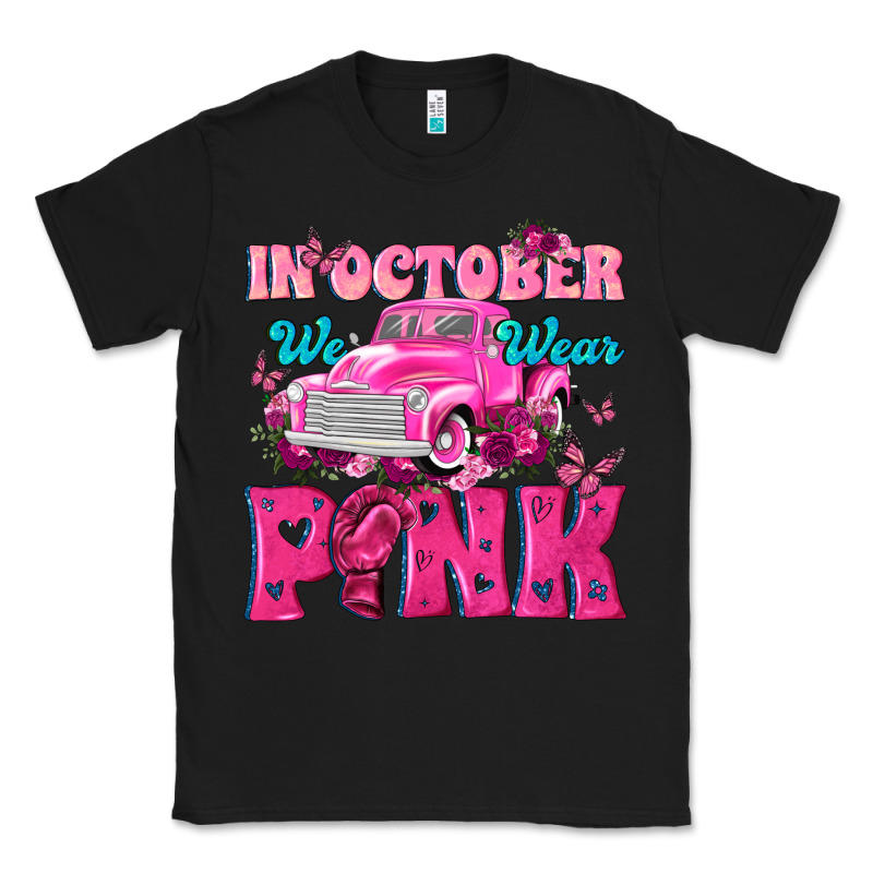 In October We Wear Pink Truck Classic Tee by texasbilliewilder | Teevron