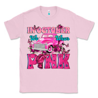 Bubblegum Pink In October We Wear Pink Truck Classic Tee - texasbilliewilder