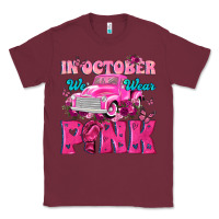 Burgundy In October We Wear Pink Truck Classic Tee - texasbilliewilder