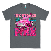 Charcoal Heather In October We Wear Pink Truck Classic Tee - texasbilliewilder