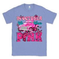 Colony Blue In October We Wear Pink Truck Classic Tee - texasbilliewilder