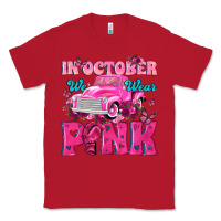 Red In October We Wear Pink Truck Classic Tee - texasbilliewilder