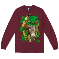 Burgundy St. Patrick's day Donkey Long Sleeve Tee - CowGirlArtShop