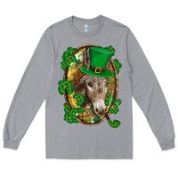 Heather Grey St. Patrick's day Donkey Long Sleeve Tee - CowGirlArtShop