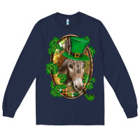Navy St. Patrick's day Donkey Long Sleeve Tee - CowGirlArtShop
