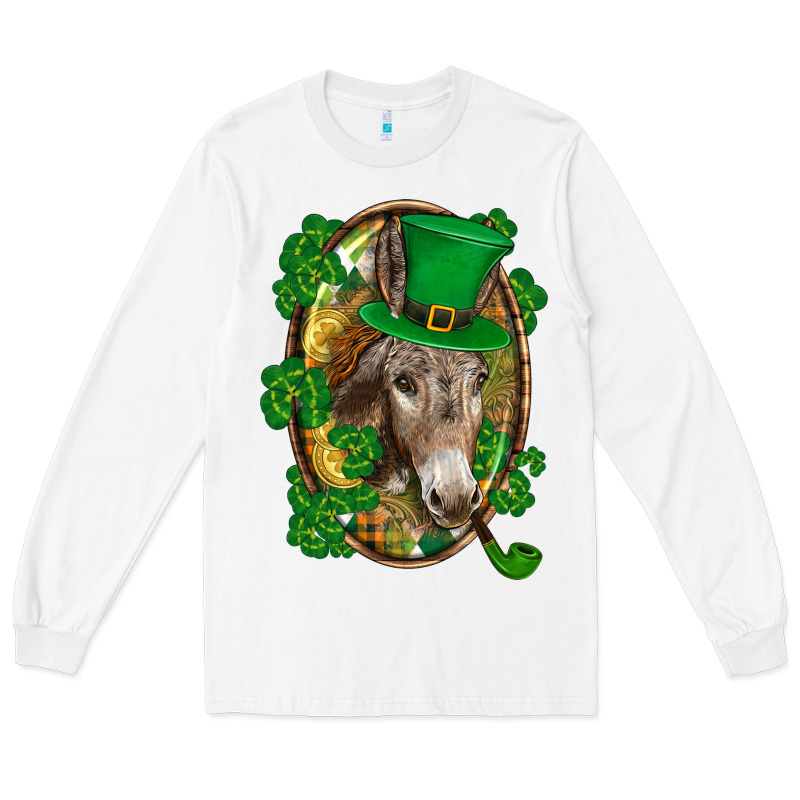 St. Patrick's Day Donkey Long Sleeve Tee by CowGirlArtShop | Teevron