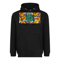 Black gemtone and sunflowers license plate Heavyweight Hoodie - Artiststas