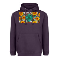 Plum gemtone and sunflowers license plate Heavyweight Hoodie - Artiststas