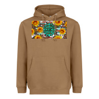 Toasted Coconut gemtone and sunflowers license plate Heavyweight Hoodie - Artiststas