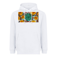 White gemtone and sunflowers license plate Heavyweight Hoodie - Artiststas