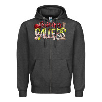 Charcoal Heather raising ballers Zipper Hoodie - RacoonDesign