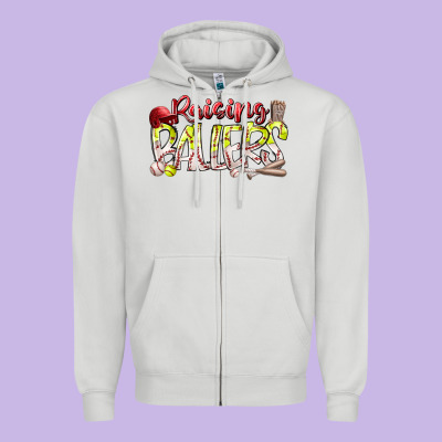 Raising Ballers Zipper Hoodie Designed By Racoondesign
