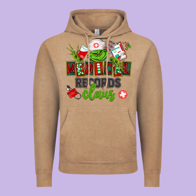 Medical Records Claus Vintage Hoodie Designed By Cowgirlartshop
