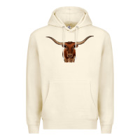 Sandshell texas longhorn illustration Premium Hoodie - CowhideDigitalArt
