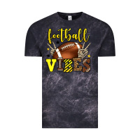 Cloud Black Football vibes yellow and black team color Vintage Tee - HowdyJamesFarm