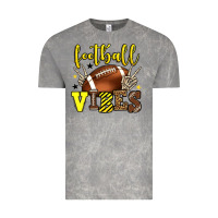 Cloud Rock Football vibes yellow and black team color Vintage Tee - HowdyJamesFarm