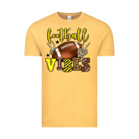 Vintage Mustard Football vibes yellow and black team color Vintage Tee - HowdyJamesFarm