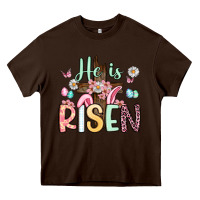 Chocolate Brown he is risen Heavy Core Tee - Artiststas