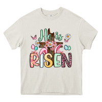 Cream he is risen Heavy Core Tee - Artiststas