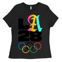 Black 2028 summer olympics Ladies Tee - FloraArt