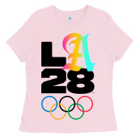 Bubblegum Pink 2028 summer olympics Ladies Tee - FloraArt