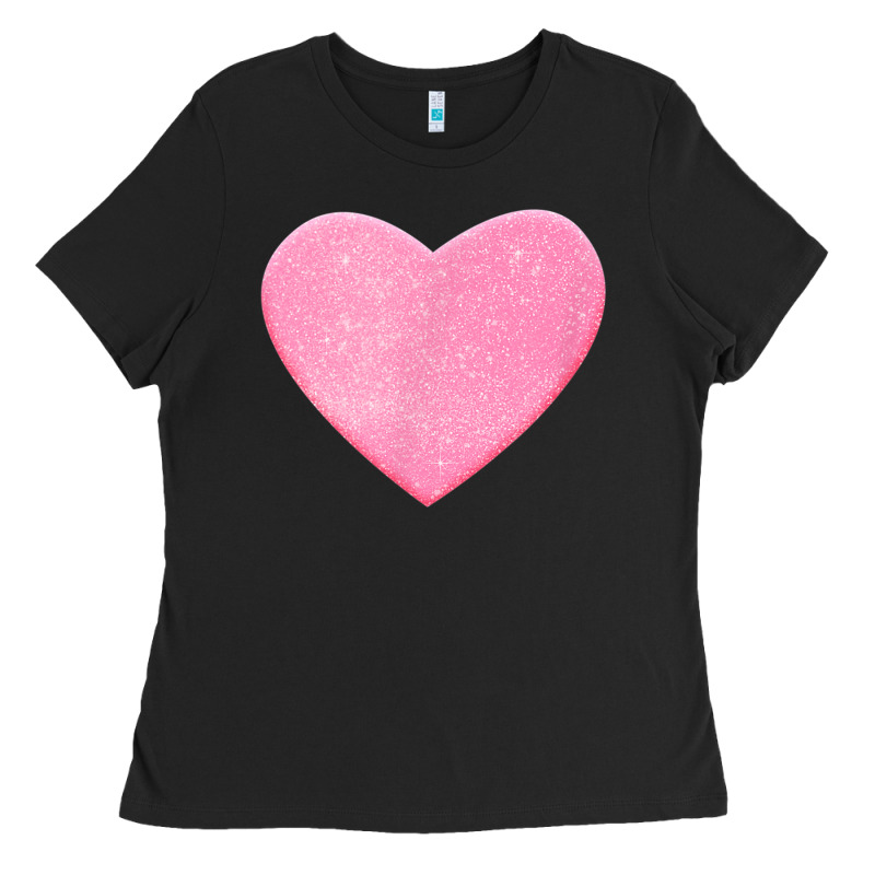 Valentines Pink Heart Ladies Tee by FloraArt | Teevron