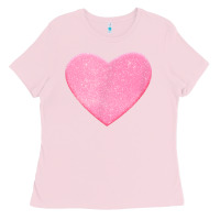 Bubblegum Pink Valentines Pink Heart Ladies Tee - FloraArt