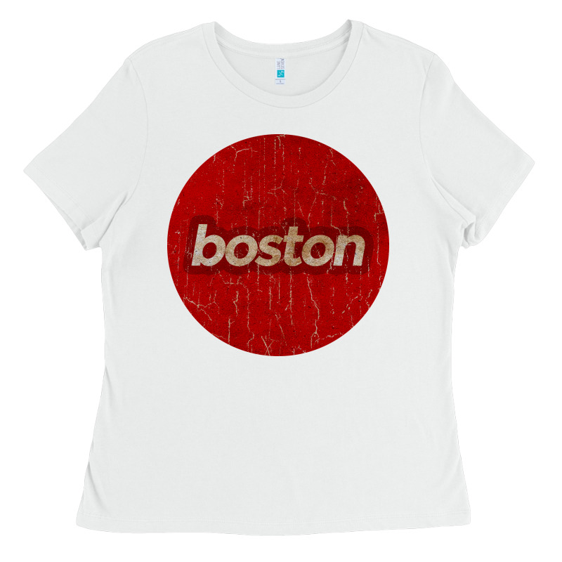 Boston   Simple Red Circle Vintage Ladies Tee by FloraArt | Teevron